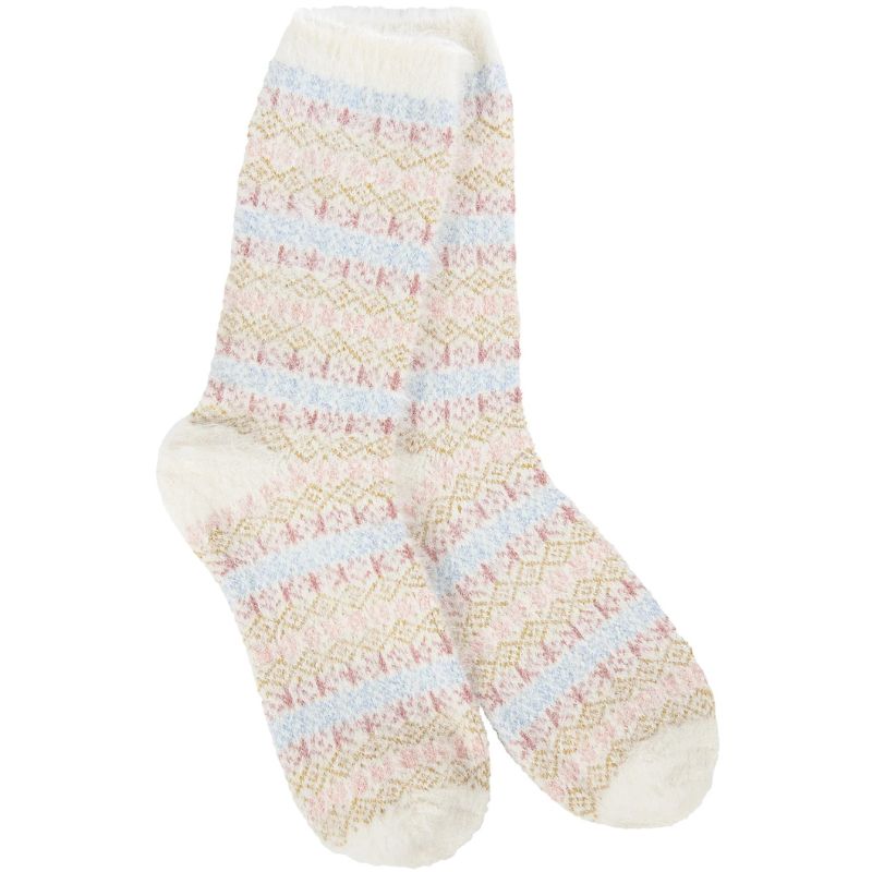 Whimsical Feather Crew Socks